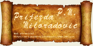 Prijezda Miloradović vizit kartica